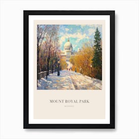 Mount Royal Park Montreal Canada Vintage Cezanne Inspired Poster Art Print