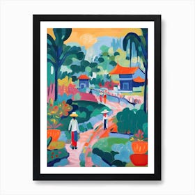 Suan Nong Nooch Gardens, Thailand, Painting 3 Art Print