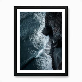 Black Sand Beach 2 Art Print