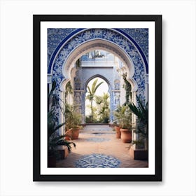 Blue And White Archway Art Print