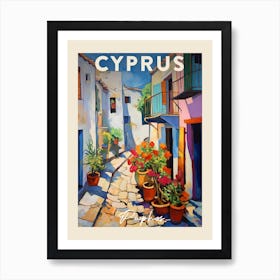 Paphos Cyprus 3 Fauvist Painting Travel Poster Art Print