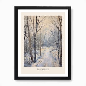 Winter City Park Poster Forest Park St Louis 4 Art Print