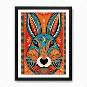 Hare folk Art, 1473 Art Print