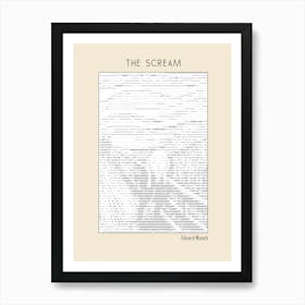 Ascii Art Minimalist – The Scream – Edvard Munch – Classic Painting Art Print