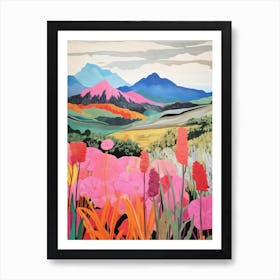 Mount Apo Philippines 2 Colourful Mountain Illustration Art Print