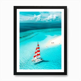 Sailboat On The Beach 2 Art Print