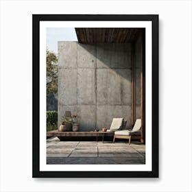 Aged Concrete Texture Brickwork Pattern Reminiscent Of Retro Designs Weather Beaten Appearance C (5) Art Print