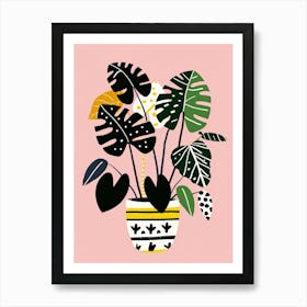 Tropical Plants In A Pot 2 Art Print