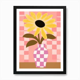 Sunflower Flower Vase 5 Art Print