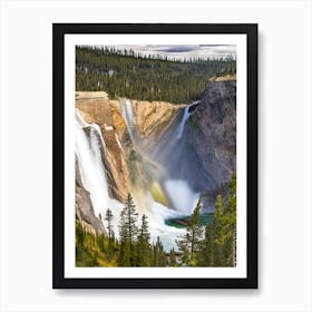 The Upper Falls Of The Yellowstone River, United States Realistic Photograph (1) Art Print