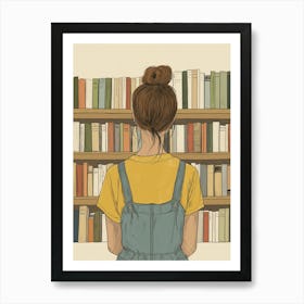 Book Girl Art Print