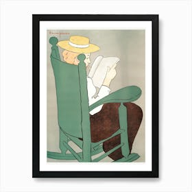 Woman Reading In A Rocking Chair (1899), Edward Penfield Art Print
