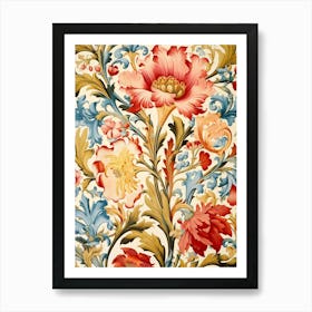 Victorian Floral Wallpaper 4 Art Print