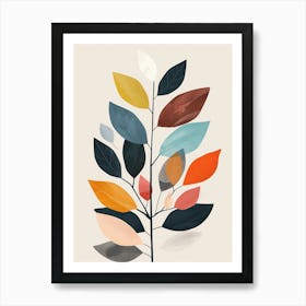 Abstract Leaves Canvas Print Art Print
