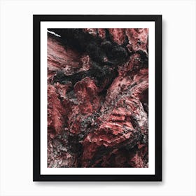 Artistic Wood Red Art Print