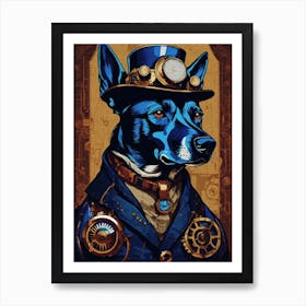 Steampunk Dog 2 Art Print