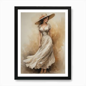 Lady In A Dress Art Print