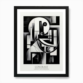 Contrast Abstract Black And White 7 Poster Art Print