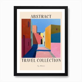 Abstract Travel Collection Poster Fez Morocco 4 Art Print