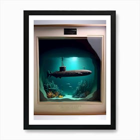 Submarine In The Ocean-Reimagined 15 Art Print