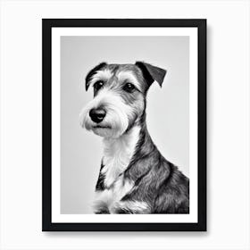 Welsh Terrier B&W Pencil Dog Art Print