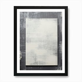 A Sheet Of Retro Style Old Fashioned Cardboard Textured Saturated In The Monochrome Grey Shades O (5) Art Print