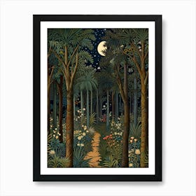 William Morris Forest At Night 9 Art Print