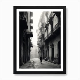 Genoa, Italy,, Mediterranean Black And White Photography Analogue 4 Art Print