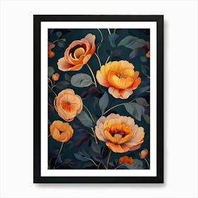 Floral Wallpaper 27 Art Print