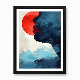 Sunset In The Sky, Minimalism Art Print