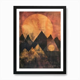 Mountains At Sunset Art Print