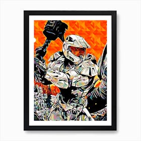 Halo chief gaming Art Print