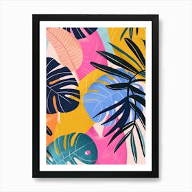 Tropical Leaves Pattern Art Print