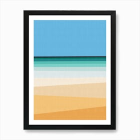 Watercolor beach Art Print