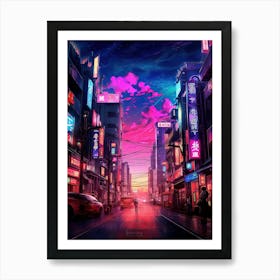 Anime City Art Print