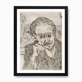 Portrait of Dr. Gachet (Auvers-sur-Oise), Vincent van Gogh Art Print