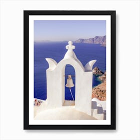 Oia Santorini Bell Tower Art Print