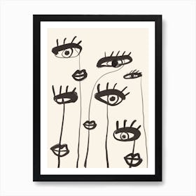 Abstract Eyes 2 Art Print