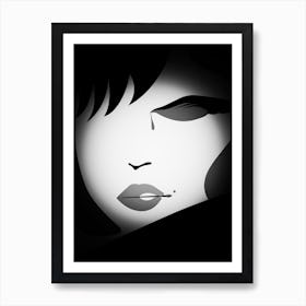 Artistic Woman BW Art Print