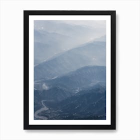 Aerial View Of Mountains Art Print