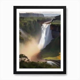 Kalandula Falls, Angola Realistic Photograph (1) Art Print