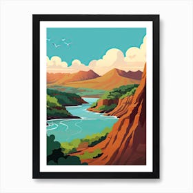 Kauai Hawaii, Usa, Graphic Illustration 4 Art Print