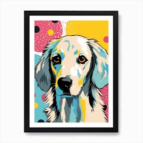 Pop Art Graphic Design Style Golden Retriever 4 Art Print