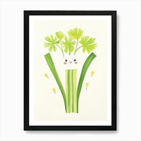 Friendly Kids Celery Art Print