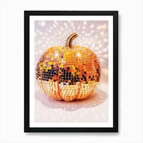 Disco Pumpkin Art Print , Preppy Trendy Fun Wall Art Art Print