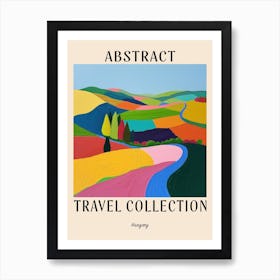 Abstract Travel Collection Poster Hungary 1 Art Print