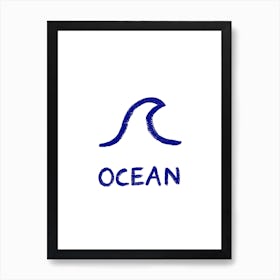 Ocean Greek Blue Art Print