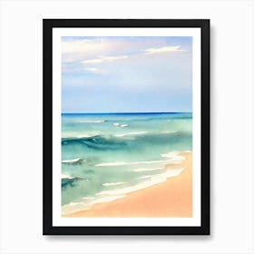 Odeceixe Beach, Algarve, Portugal Watercolour Art Print