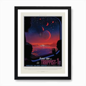Trappist Nasa Space Travel Poster Art Print