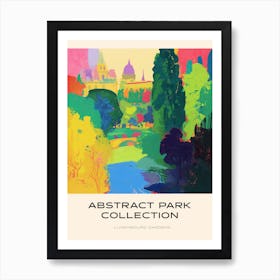 Abstract Park Collection Poster Luxembourg Gardens Paris 4 Art Print